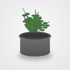 Sierpot Elio met kunstplant Ø 20 cm