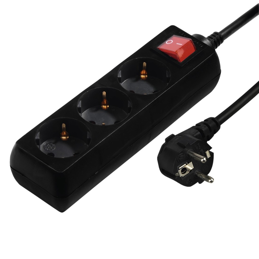Hama Distribution Panel 3 Sockets With Switch 3 M Black - Afbeelding 3