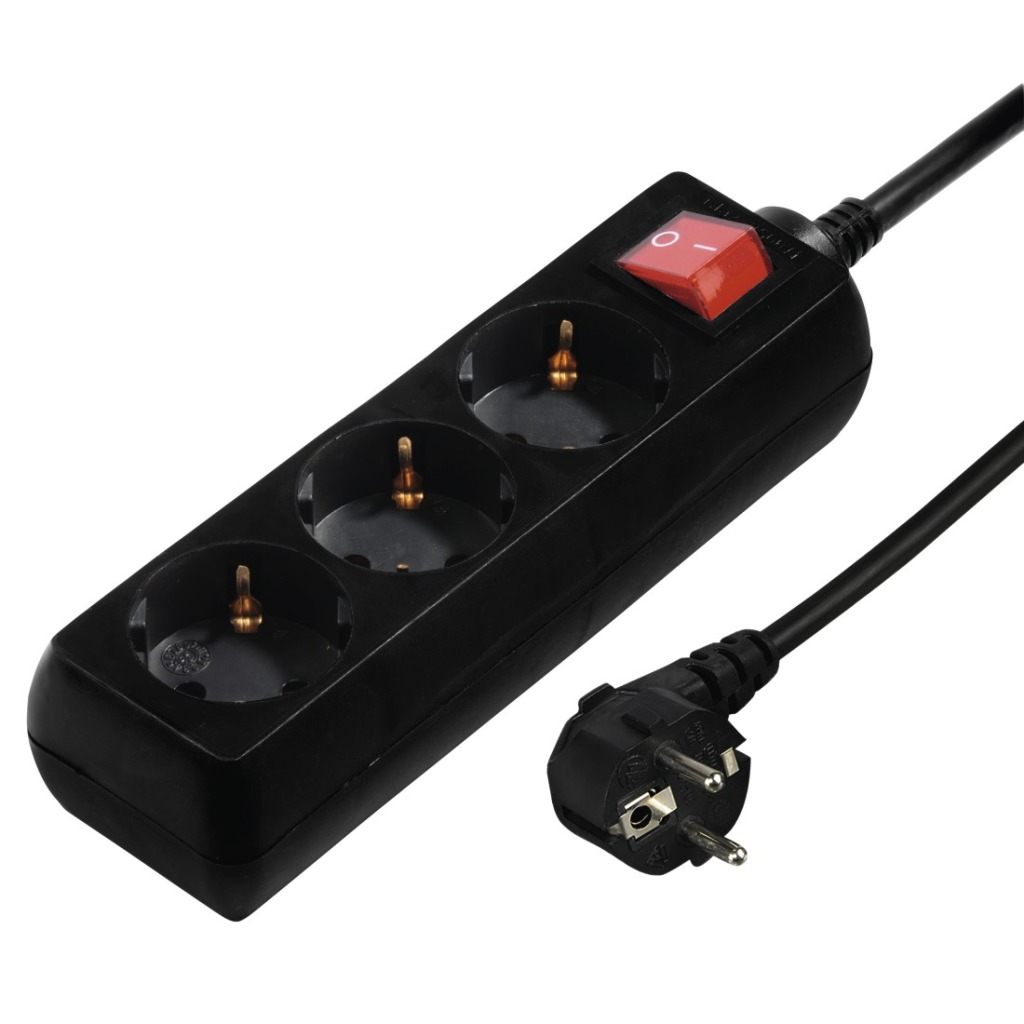 Hama Distribution Panel 3 Sockets With Switch 5 M White - Afbeelding 3