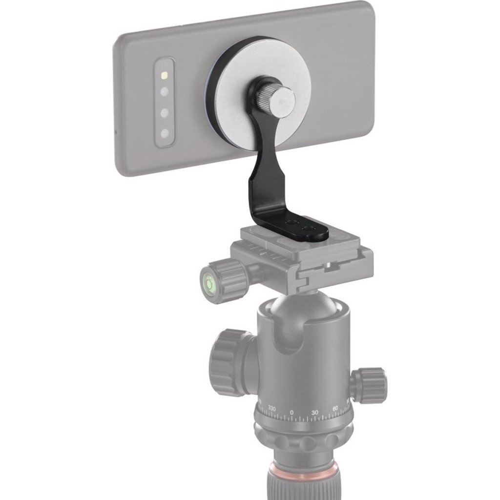 Hama Driepoot Mobiele Telefoonhouder Puck Magnetisch Universeel Zwart/Metallic - Afbeelding 2