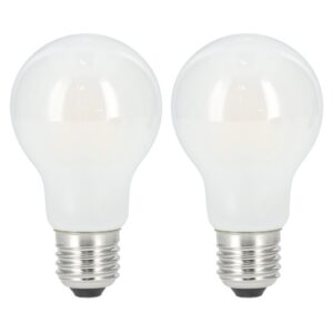 Xavax LED-Gloeidraad Gloeilamp E27 806lm Warm Wit Mat 2 Stuks