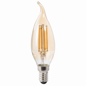 Xavax Led-gloeidraad E14 400lm Vervangt 35W Windvlaag-kaars Amber Warm Wit