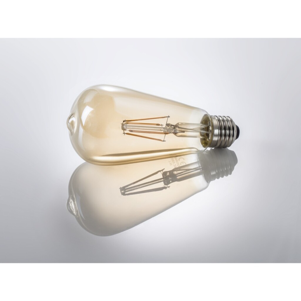 Xavax Led-gloeidraad E27 685lm Vervangt 53W Vintagelamp Dimbaar Amber Warm Wit - Afbeelding 3