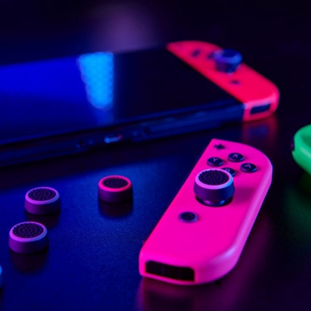 uRage 8in1 Set Control-Stick Opzetstukken voor Nintendo Switch Gekleurd - Afbeelding 2